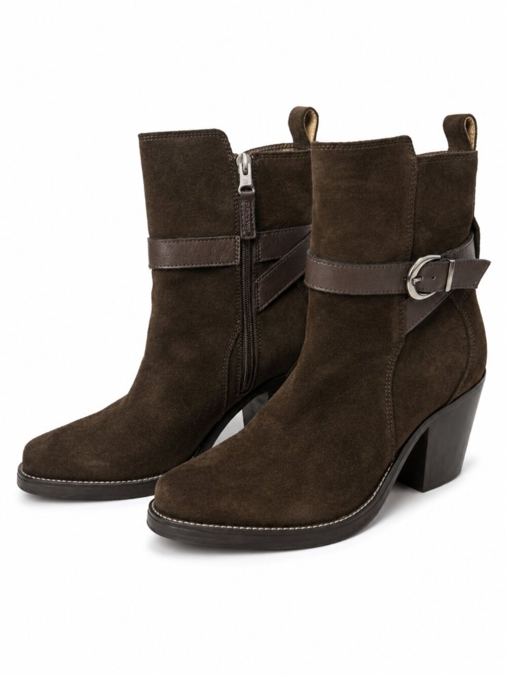 Overland Brown Suede Ankle Boots
